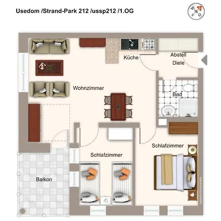 Apartmán Strand-park Strand-park 212